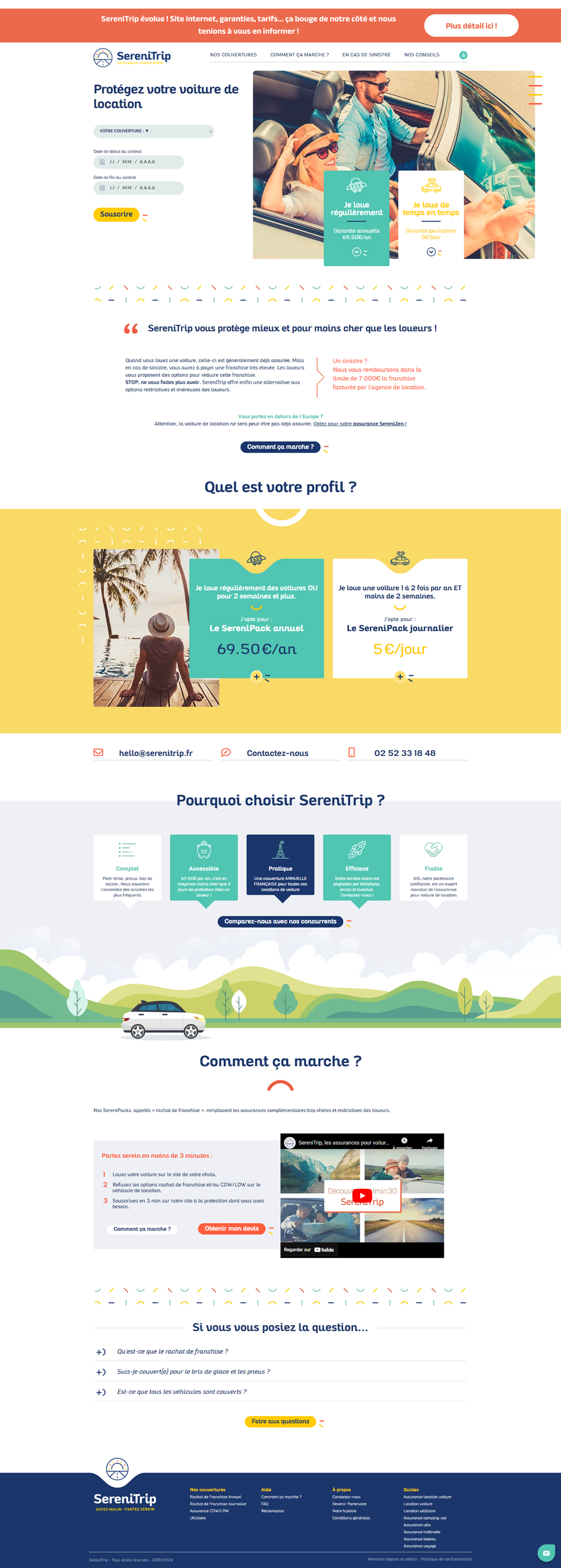 SereniTrip – Back-office complet d’assurance voiture de location